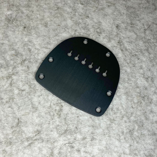 Jazzmaster/Jaguar Hardtail Conversion Plate // Black Anodised Aluminium // Increased Break Angle