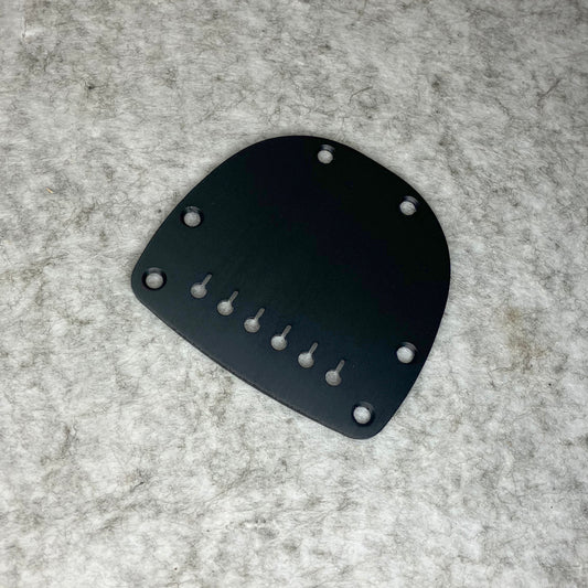 Jazzmaster/Jaguar Hardtail Conversion Plate // Black Anodised Aluminium // Regular Break Angle