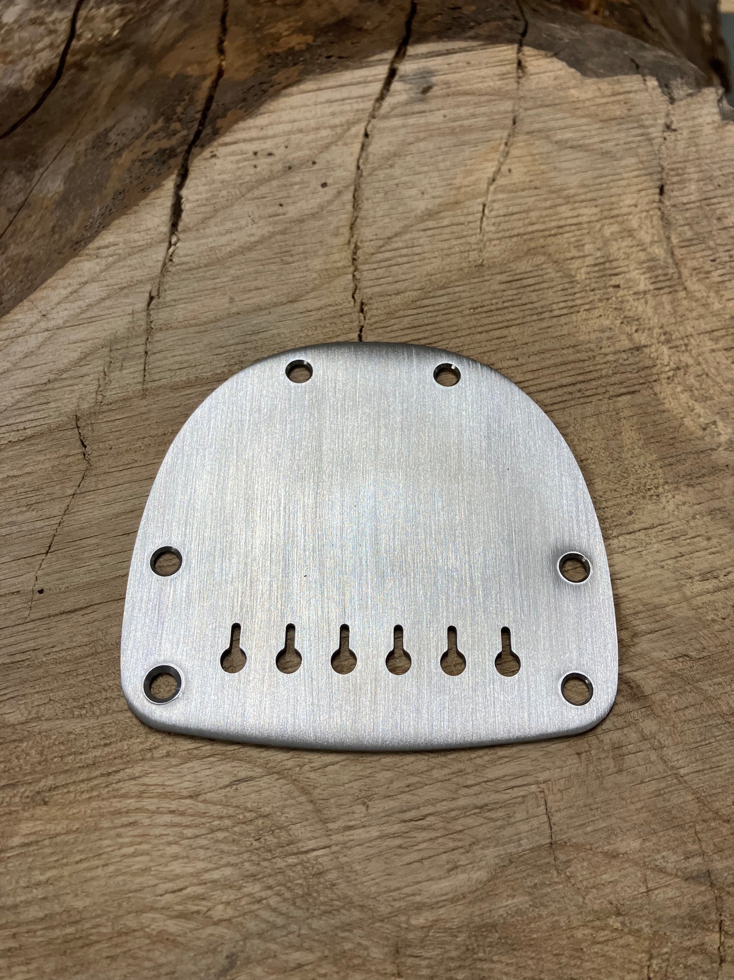 Jazzmaster/Jaguar Hardtail Conversion Plate // Brushed Stainless Steel // Regular Break Angle