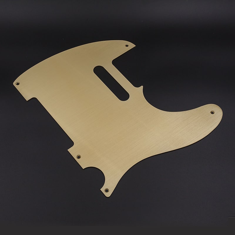 Telecaster Pickguard // Gold Anodized Aluminum // Vintage 5-Hole Style