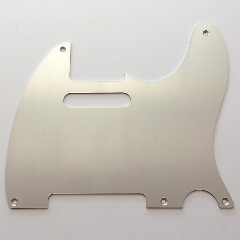 Telecaster Pickguard // SIlver Anodized Aluminum // Vintage 5-Hole Style