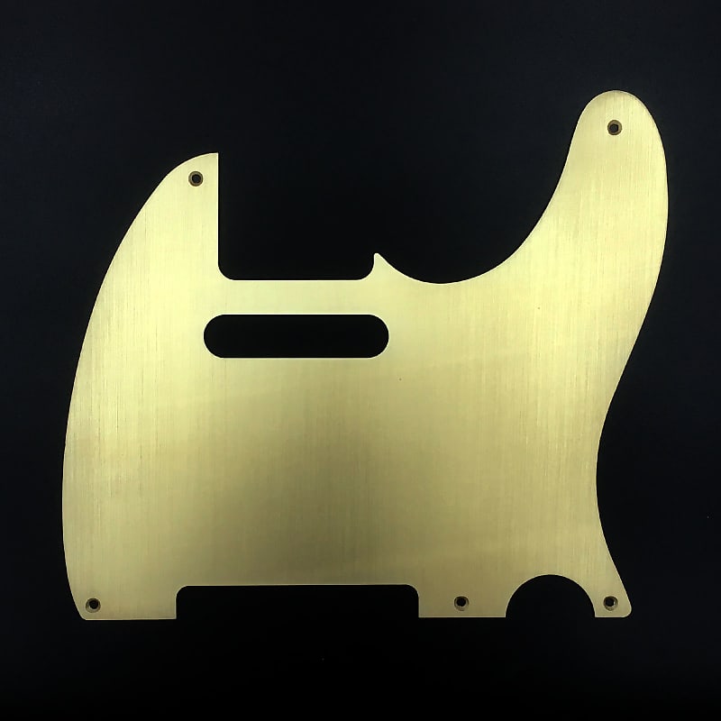 Telecaster Pickguard // Gold Anodized Aluminum // Vintage 5-Hole Style