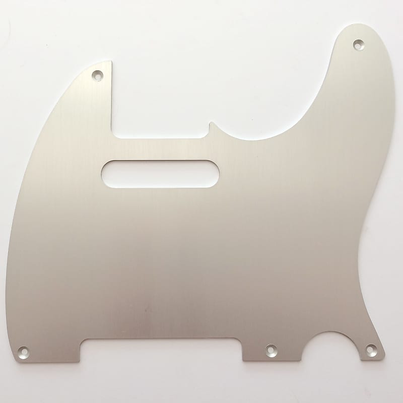 Telecaster Pickguard // SIlver Anodized Aluminum // Vintage 5-Hole Style