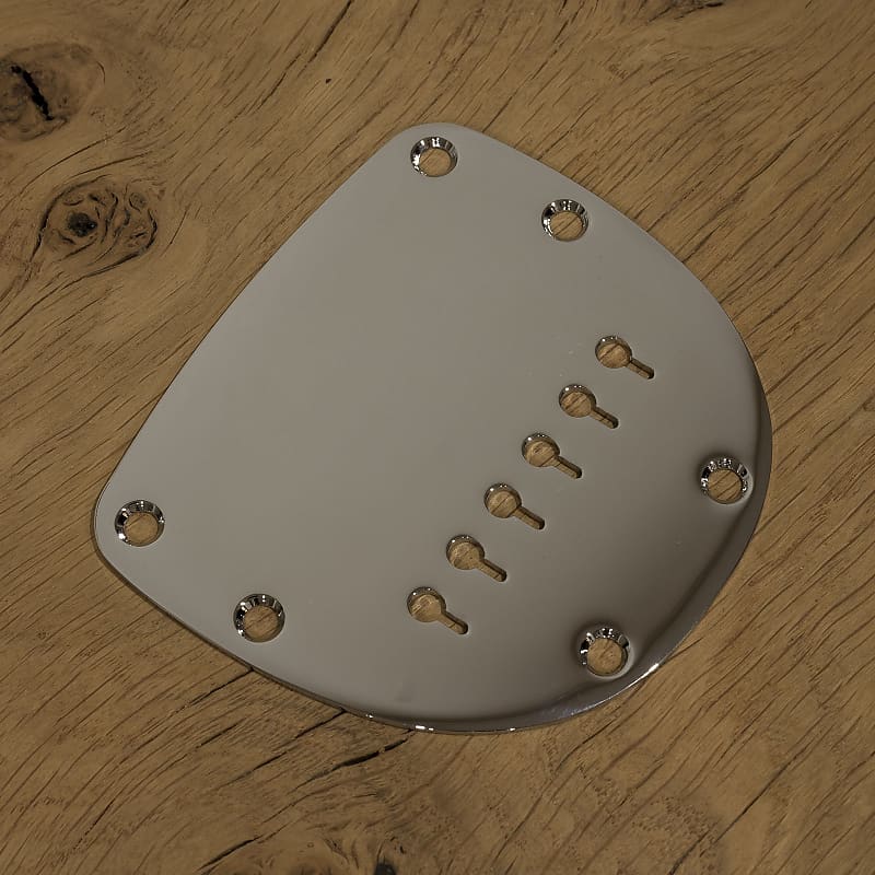 Jazzmaster/Jaguar Hardtail Conversion Plate // Mirror Chrome Plated // Increased Break Angle // 52mm String Spacing