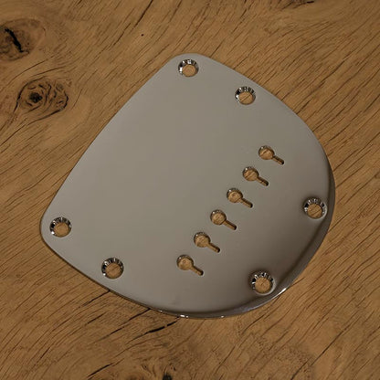 Jazzmaster/Jaguar Hardtail Conversion Plate // Mirror Chrome Plated // Increased Break Angle // 52mm String Spacing