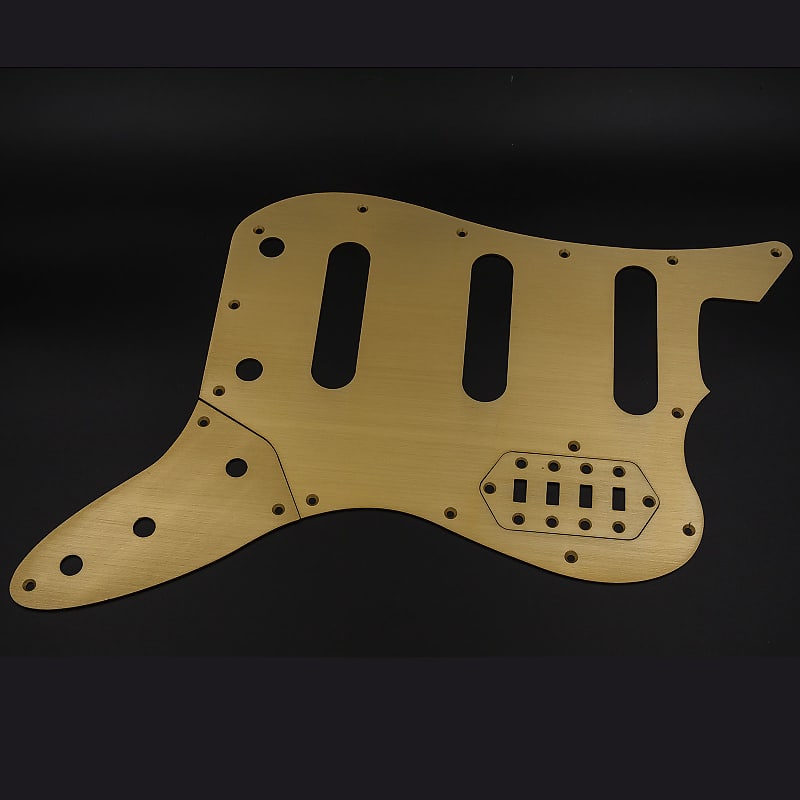 Bass VI Pickguard // Gold Anodized Aluminium // Squier CV VM Style