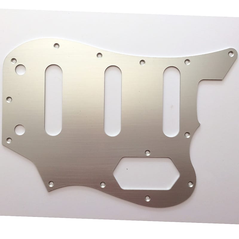 Bass VI Pickguard // Silver Anodized Aluminium // Squier CV VM Style