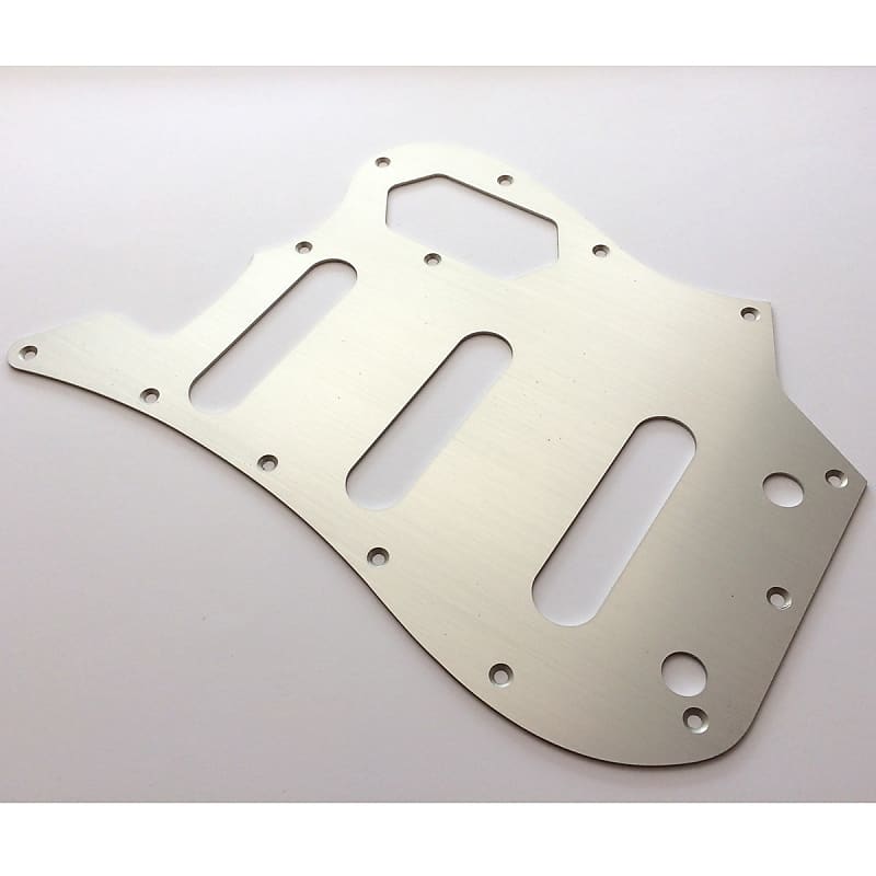 Bass VI Pickguard // Silver Anodized Aluminium // Squier CV VM Style